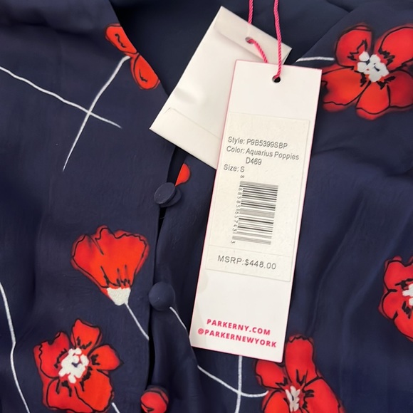 Parker womens Verity Button Front High Low Maxi Dress Dress - Picture 4 of 4